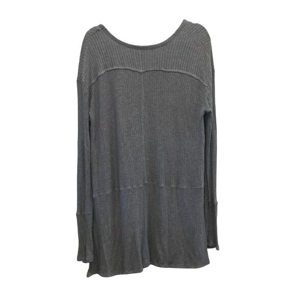 Free People Drippy Thermal womens M Sunset Park Gray boho gorpcore oversized - Picture 8 of 8